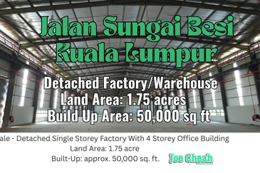 Industrial Factory For Sale, Jalan Sungai Besi, KL