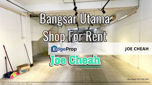 Shop For Rent - Front Facing Jalan Bangsar Utama , Kuala Lumpur, Bangsar