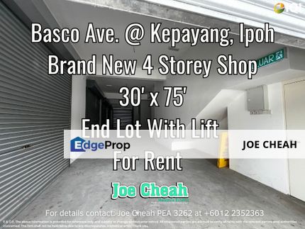 Brand New End Block Shop With Lift Basco Avenue@Kepayang Ipoh, Perak, Ipoh