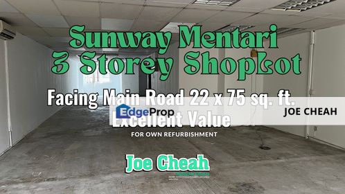 Main Road 8/8 Mentari Business Park PJS 8 - Office For Rent 22 x 75  Bandar Sunway PJ, Selangor, Petaling Jaya