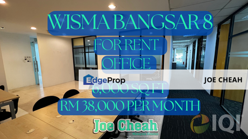 Wisma Bangsar 8 Office For Rent Kuala Lumpur, Kuala Lumpur, Bangsar
