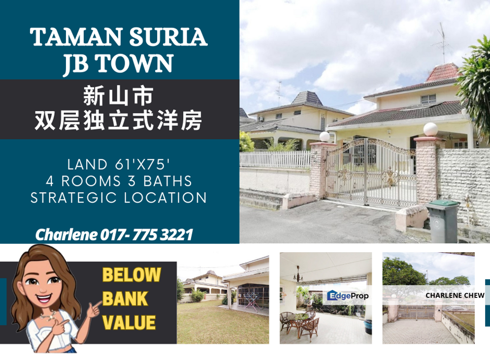 Taman Suria JB Town Double Storey Bungalow Unblock View & Strategic