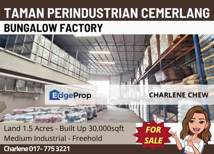 Taman Perindustrian Cemerlang Bungalow Factory Medium Industry, Johor, Ulu Tiram