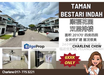 Bestari Indah Double Storey Renovated Nice Condition Gated & Guarded, Johor, Ulu Tiram