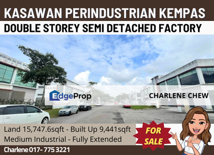 Kawasan Perindustrian Kempas Double Storey Semi-D Factory, Johor, Skudai