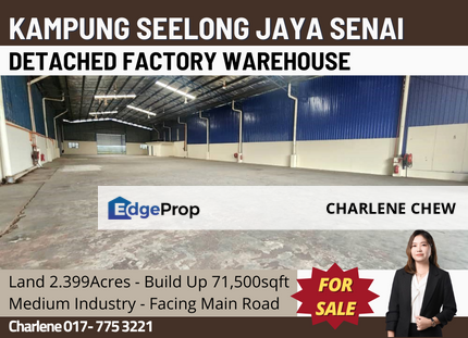 Kampung Seelong Jaya Senai Detached Factory Warehouse (For Sale), Johor, Senai