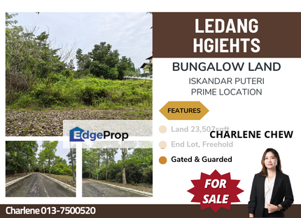 Ledang Heights Bungalow Land / End Lot (Sale), Johor, Johor Bahru