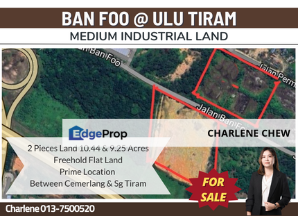 Ban Foo Ulu Tiram 2 Pieces Medium Industrial Land (Sale), Johor, Ulu Tiram