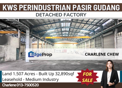 Perindustrian Pasir Gudang Detached Factory (Sale), Johor, Pasir Gudang