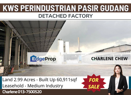 Perindustrian Pasir Gudang Detached Factory (Sale), Johor, Pasir Gudang