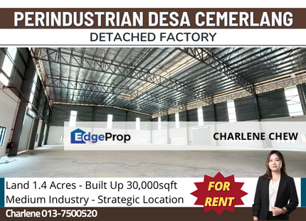 Perindustrian Desa Cemerlang Detached Factory (Rent), Johor, Ulu Tiram