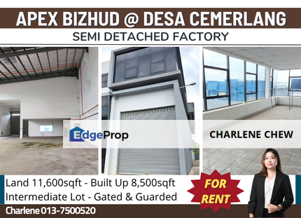 Apex Bizhub Industrial Park @ Desa Cemerlang Semi D Factory (Rent), Johor, Ulu Tiram