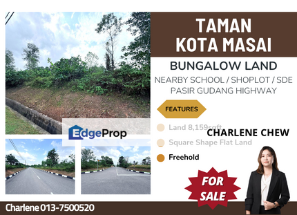 Taman Kota Masai Jalan Belimbing Bungalow Land (Sale), Johor, Pasir Gudang