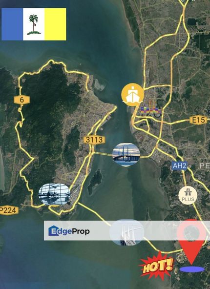 99 Acre Land in Batu Kawan For Sale, Penang, Nibong Tebal