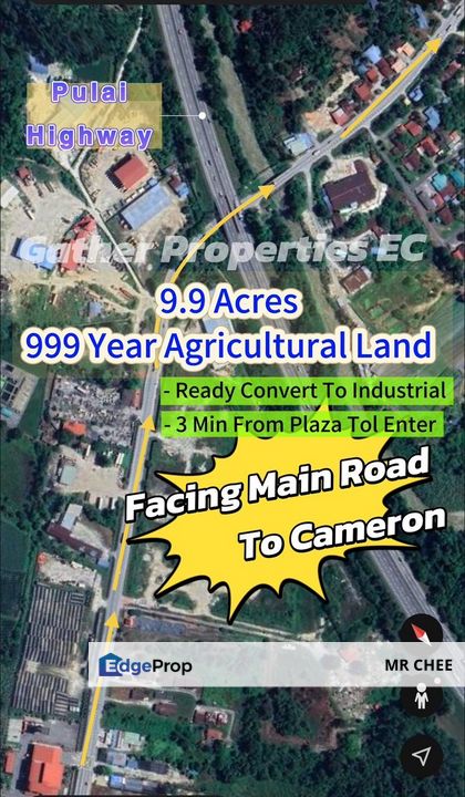 💥 *For Sale: Simpang Pulai Agricultural Land Facing Main Road to Cameron Highlands* 💥, Perak, Ipoh