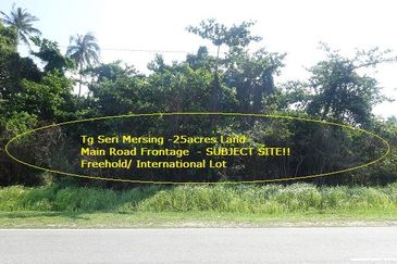 Mersing Town Seafront Freehold Land 25acres