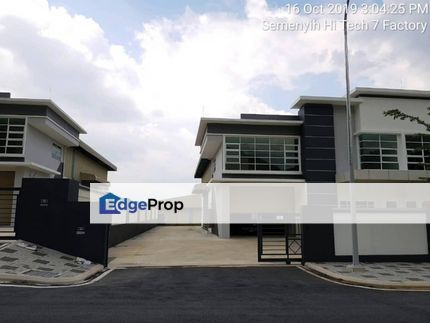 SPACIOUS 1.5 Storey Semi D Factory Kawasan Perindustrian Hitech 7 Semenyih, Selangor, Semenyih