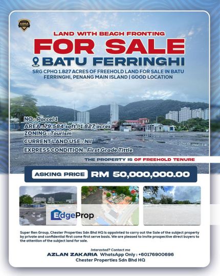BELOW MARKET 1.82 Acres Industrial Land Batu Ferringhi, Pulau Pinang, Penang, Batu Ferringhi