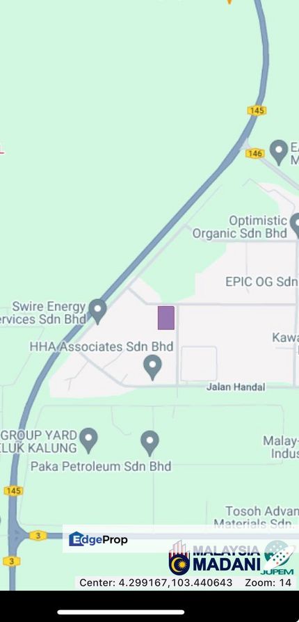Kawasan Perindustrian Teluk Kalung, Kemaman 2.46 Acres Industrial Land For Sale SPACIOUS, Terengganu, Kijal