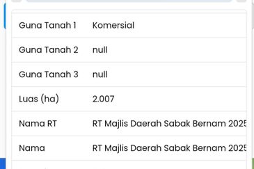 Kampong Banjar, Sabak Bernam 5 Acres Commercial Building Land For Sale SPACIOUS