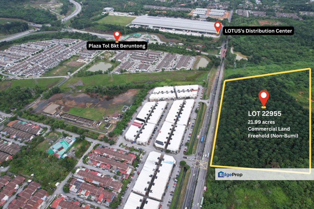 PRIME COMMERCIAL LAND  – BUKIT BERUNTONG, SELANGOR, Selangor, Hulu Selangor