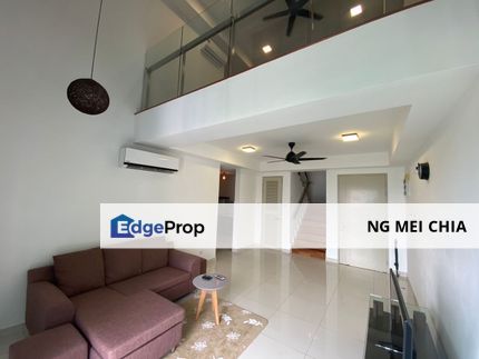 Partially furnished duplex unit, spacious living with double volume ceiling, walking distance to LRT stations, serene neighbourhood, Selangor, Shah Alam