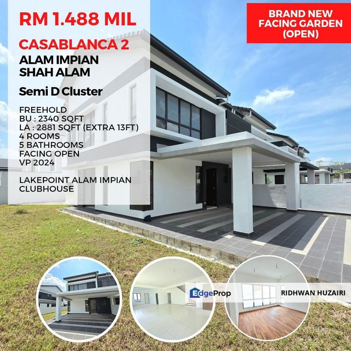 Casablanca 2 Alam Impian Double Storey Semi-D House For Sale, Selangor, Shah Alam