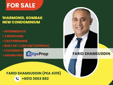 GOMBAK 1HARMONIS CONDOMINIUM FOR SALE, LOW DENSITY, Selangor, Gombak