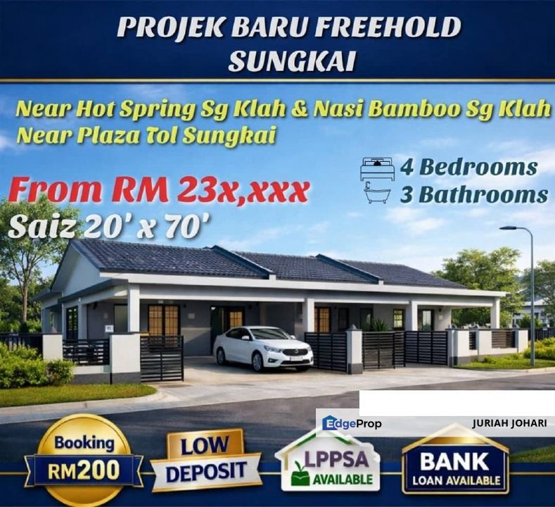 Rumah Baru, Freehold Single Storey Sungkai, Perak, Perak, Batang Padang