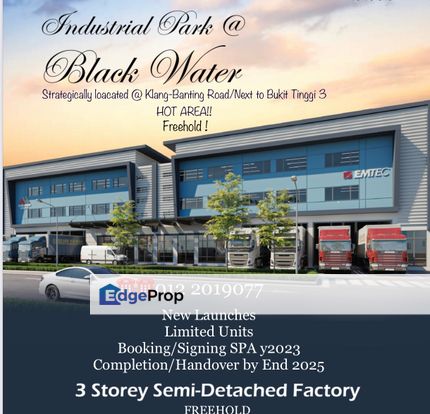 3 STY SEMI-D FACTORY "NEW" @ BUKIT TINGGI 3, AIR HITAM, KLANG , Selangor, Klang