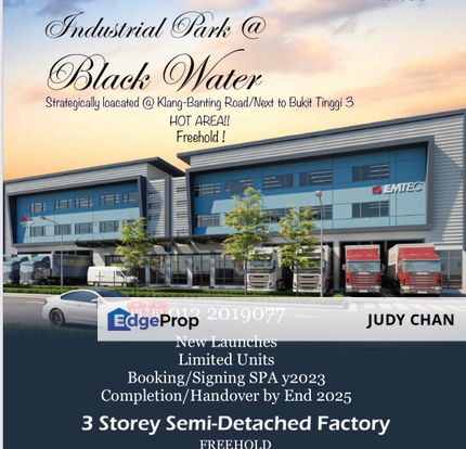 3 STY SEMI-D FACTORY "NEW" @ BUKIT TINGGI 3, AIR HITAM, KLANG , Selangor, Klang