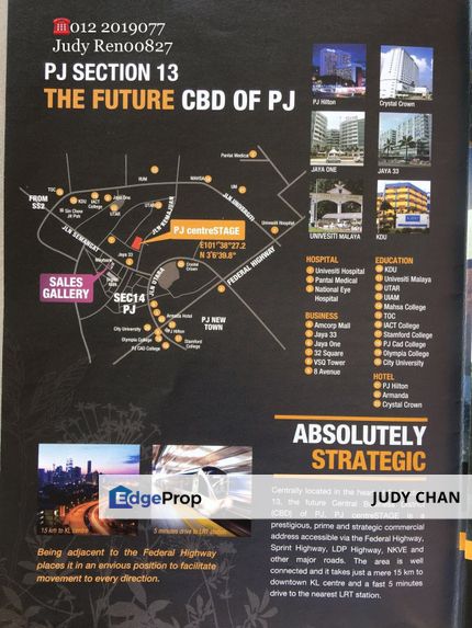 PJ SECTION 13 CENTRESTAGE Bu970sf Fully Furnished LRT Condo , Selangor, Petaling Jaya
