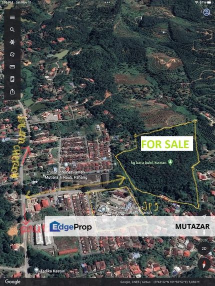 FREEHOLD Land For Sale in Bukit Koman @ Raub, Pahang - Near Town, Pahang, Raub