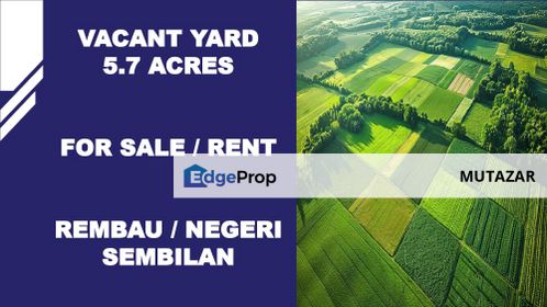 FREEHOLD 5.7 Acres Agricultural Land For Sale at Rembau, Negeri Sembilan , Negeri Sembilan, Rembau