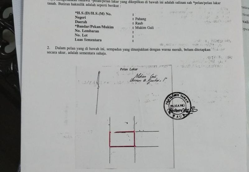 Raub 8acres Agri Land in Natural Condition