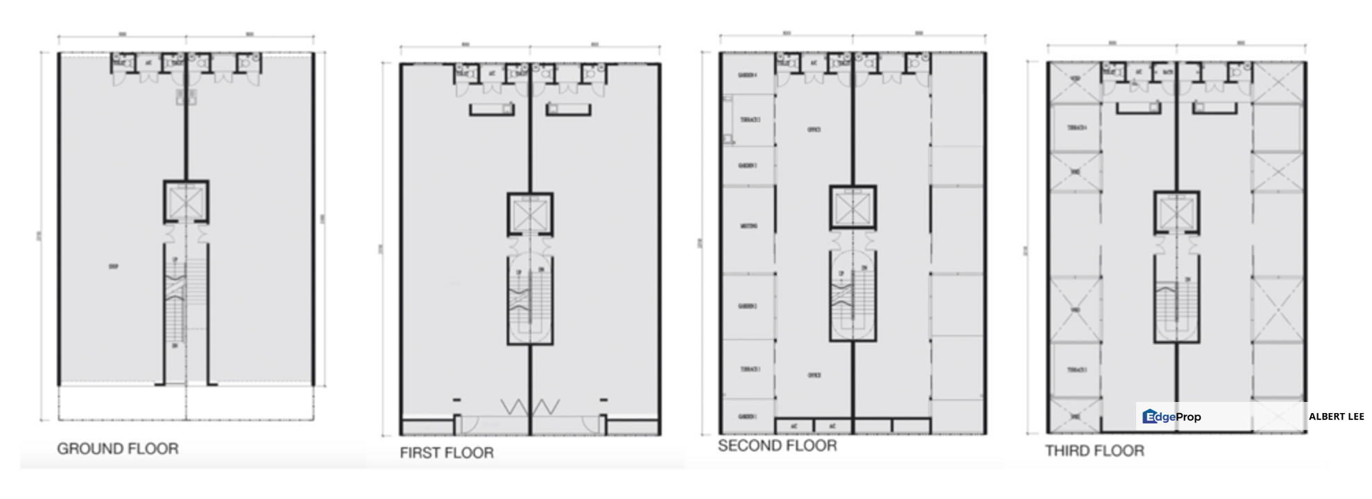 T6 light grey Sg Buloh 4 storey Shop Office For Sale, with lift, fully Rented with Good Returns, Selangor, Sungai Buloh