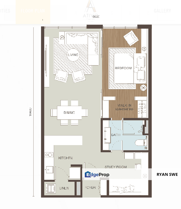 ATIVO Suites 751sf High Flr @ Bdr Sri Damansara For SALE, Selangor, Bandar Sri Damansara