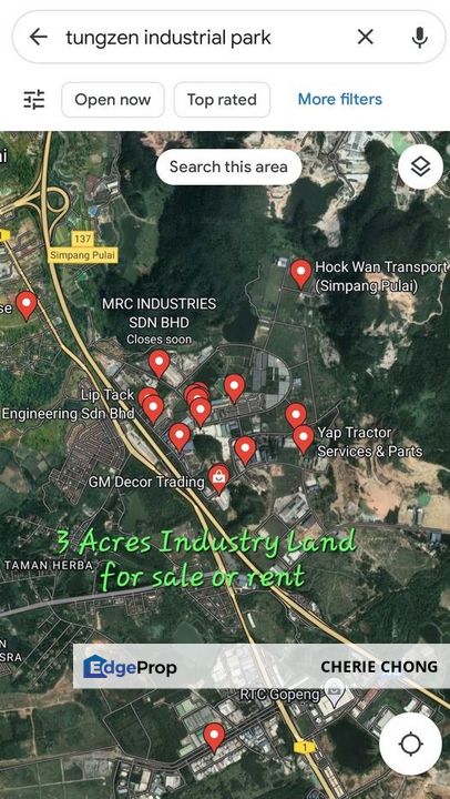 Tungzen Industrial Park 3Acres Land for sale , Perak, Kampong Kepayang