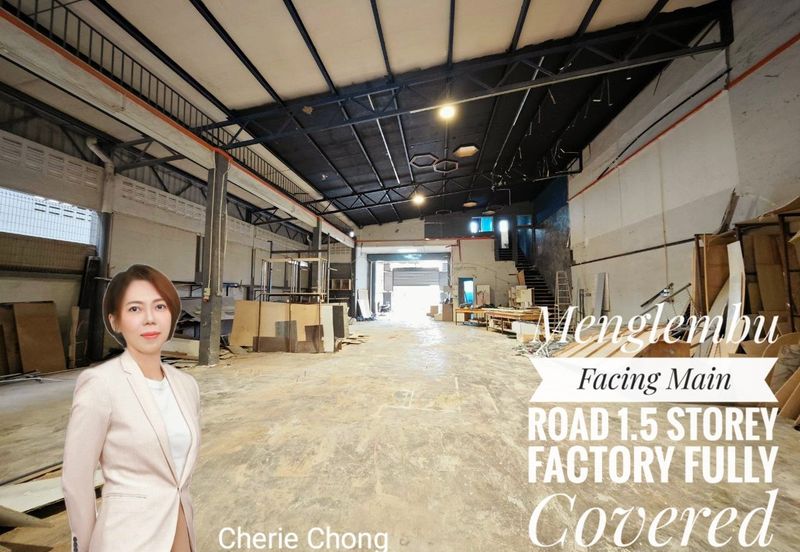 Kawasan Perindustrian Menglembu Facing Main Road 1.5 Storey Semi-D Factory Fully Covered 