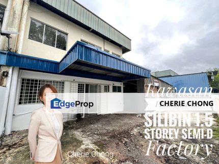 Kawasan Perindustrian Silibin 1.5 Storey Semi-D Factory Side Fully Covered Near Jelapang Menglembu Ipoh Town , Perak, Jelapang
