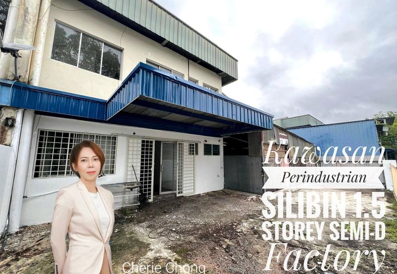 Kawasan Perindustrian Silibin 1.5 Storey Semi-D Factory Side Fully Covered Near Jelapang Menglembu Ipoh Town 