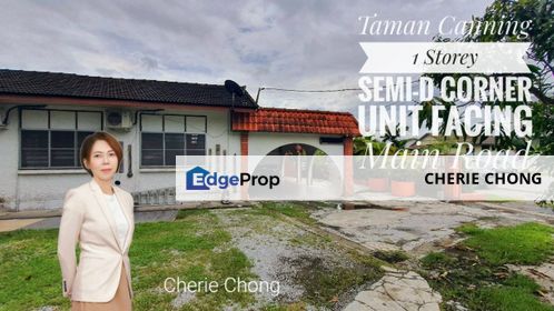 Taman Canning Single Storey Semi-D House Corner Unit Facing Main Road With Spacious Land , Perak, Ipoh