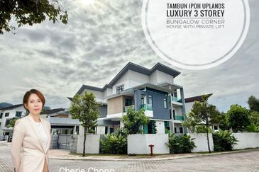 Tambun Ipoh Uplands Luxury 3 Storey Bungalow Corner House With Private Lift & Spacious Modern Design 