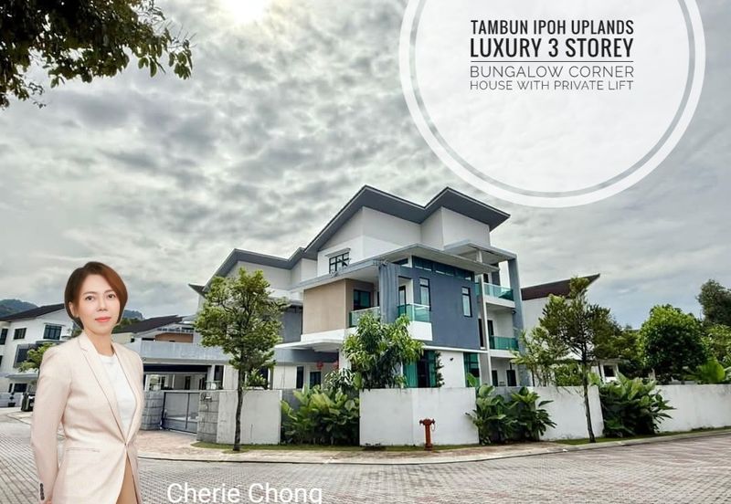 Tambun Ipoh Uplands Luxury 3 Storey Bungalow Corner House With Private Lift & Spacious Modern Design 