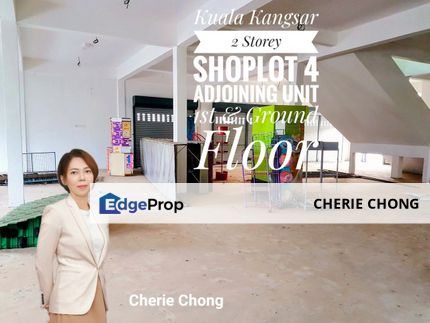 Kuala Kangsar Prime Double Storey Shoplot 4 Adjoining Unit 1st & Ground Floor Facing Main Road , Perak, Ipoh