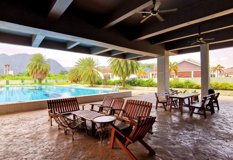 Sunway Tambun Le Greene Nice Condition Single Storey Terrace House Gated & Guarded With Renovated Kitchen Cabinet 