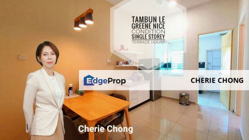 Sunway Tambun Le Greene Nice Condition Single Storey Terrace House Gated & Guarded With Renovated Kitchen Cabinet , Perak, Tambun