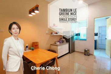 Sunway Tambun Le Greene Nice Condition Single Storey Terrace House Gated & Guarded With Renovated Kitchen Cabinet 