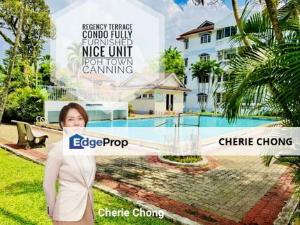 Regency Terrace Condo Fully Furnished Nice Unit 5 mins Ipoh Town Canning Garden , Perak, Ipoh