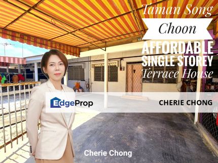 Taman Song Choon Affordable Single Storey Terrace House Near Simpang Pulai Toll Botani Ipoh Town , Perak, Ipoh